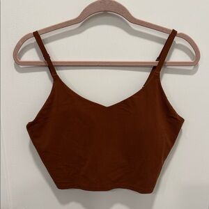 Athleta tank Women’s Brown V-Neck Cropped Cami Top large